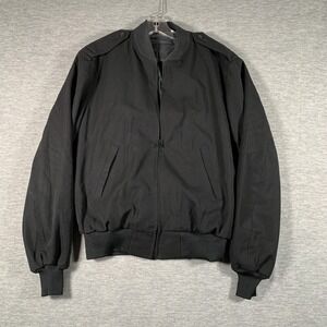Patriot Jacket Mens 40 Regular Black Windbreaker Bomber Removable Liner‎
